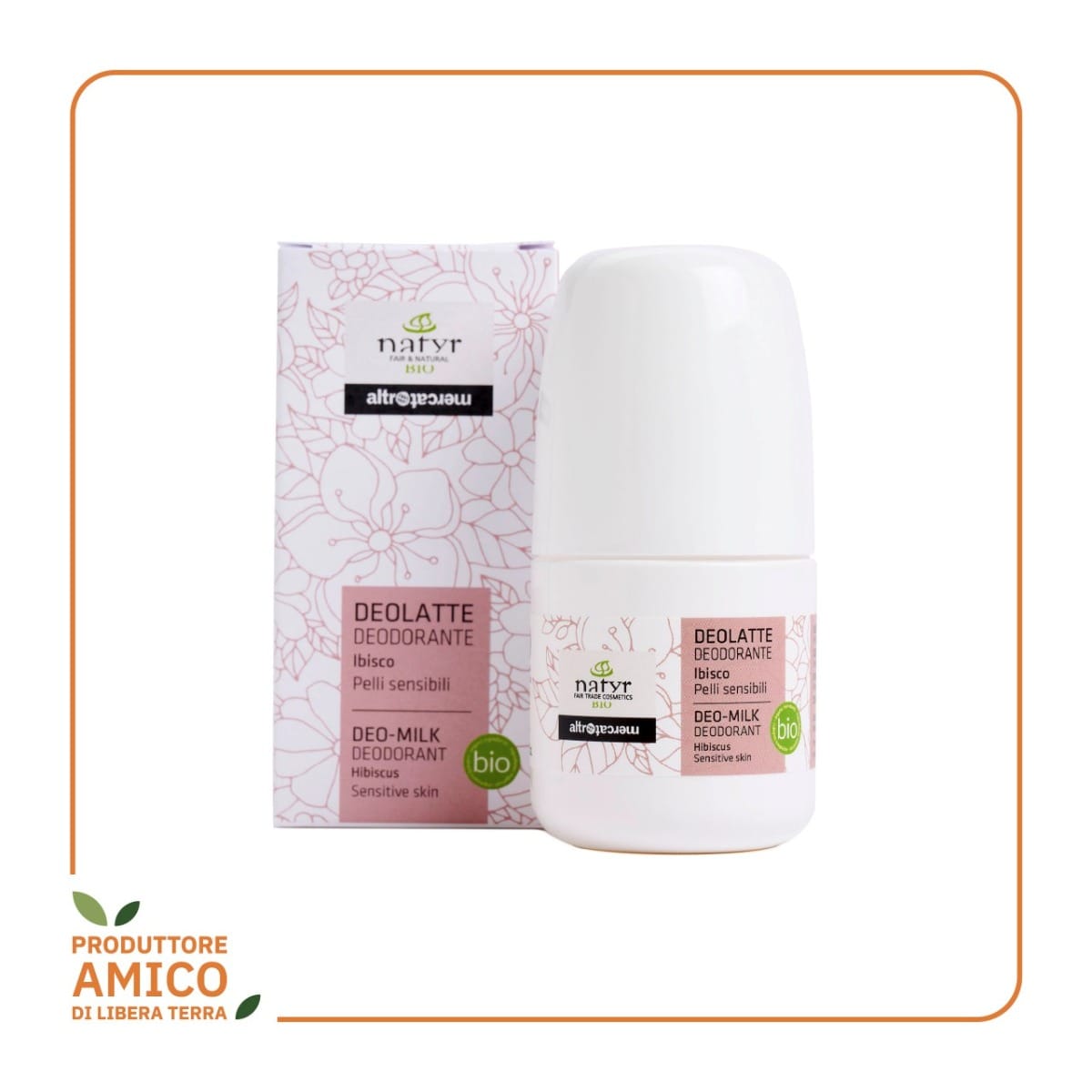 Deolatte Roll on Pelli Sensibili- Ibisco Bio - 50ml