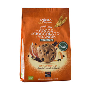 Frollini con Gocce di Cioccolato e Arancia Biologici 300g