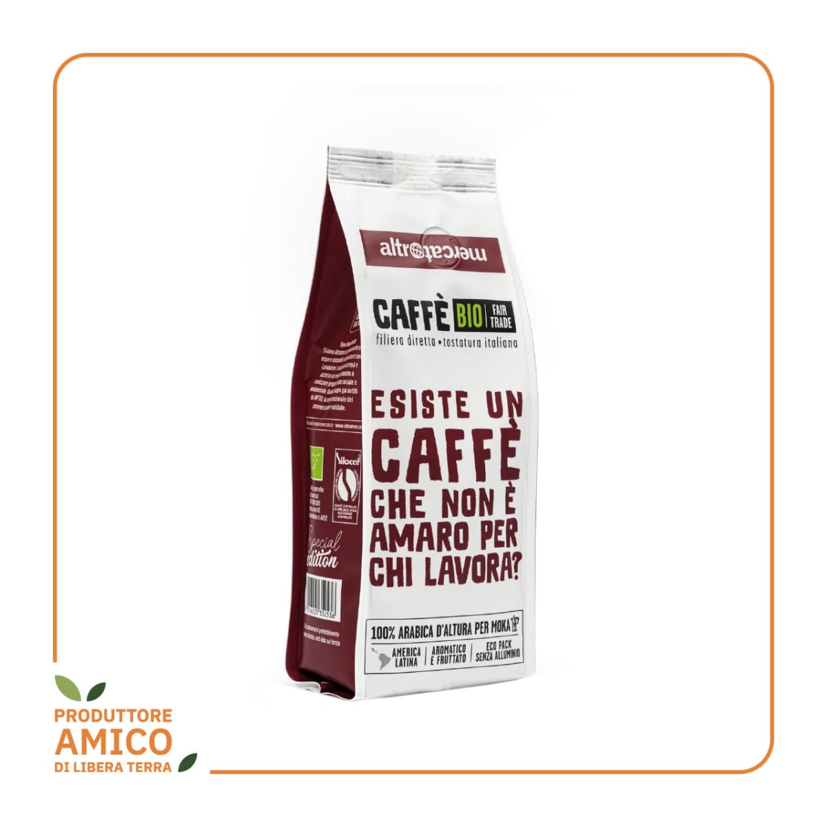 Caffè Manifesto 100% Arabica Macinato Moka Biologico 250g