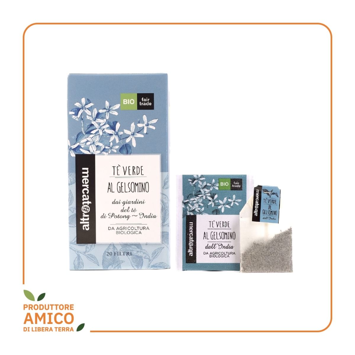 Tè Verde al Gelsomino Biologico 20 bustine 
