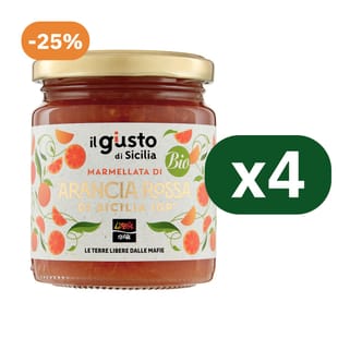 Multipack Marmellata Di Arancia Rossa Di Sicilia Igp Biologica 4x270g