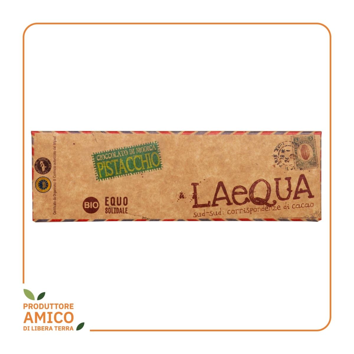 Cioccolato di Modica con Pistacchi BIO 60 g