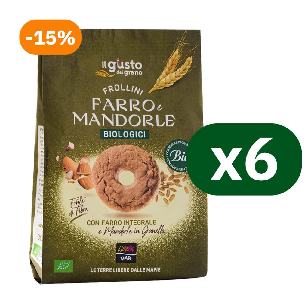 Multipack Frollini Farro e Mandorle Biologici 6x300g