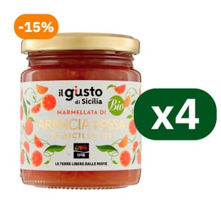 Multipack Marmellata Di Arancia Rossa Di Sicilia Igp Biologica 4x270g