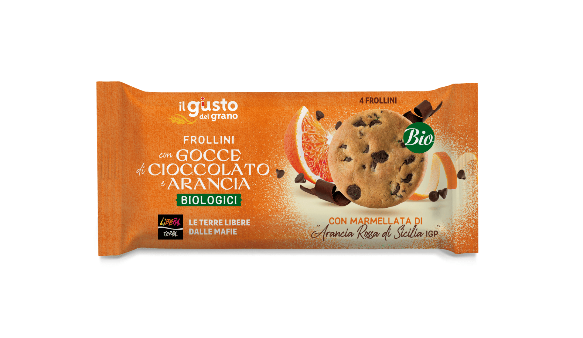 Frollini con Gocce di Cioccolato e Arancia Biologici 36g