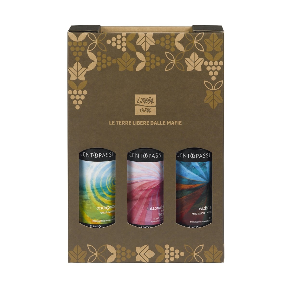Cofanetto tris di Vini Centopassi